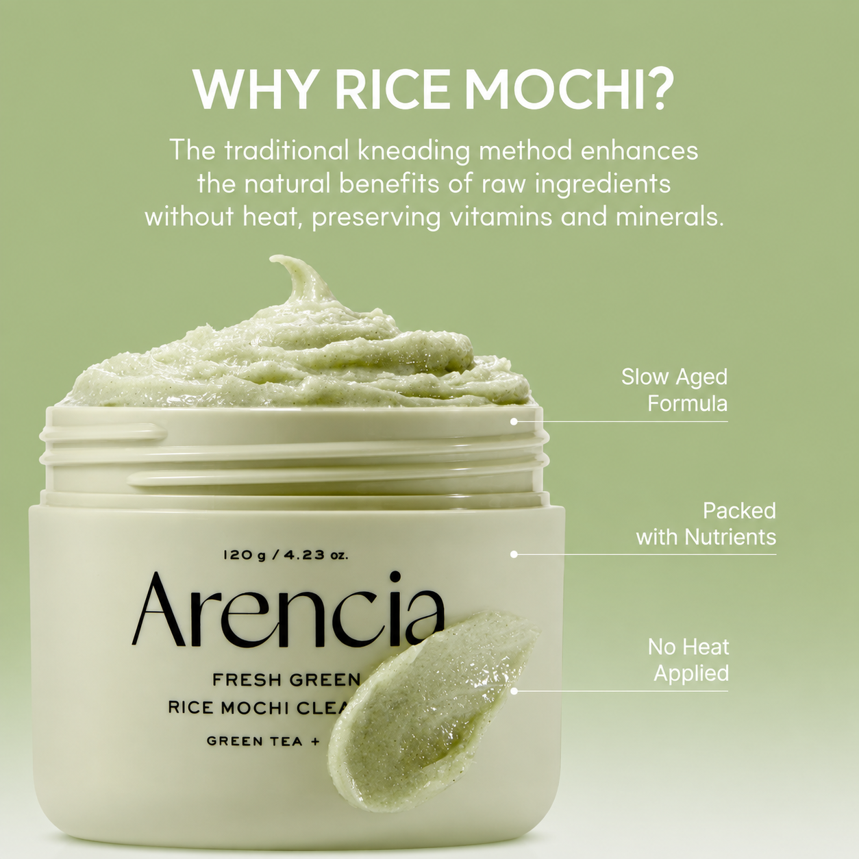 ARENCIA Fresh Green Rice Mochi Cleanser