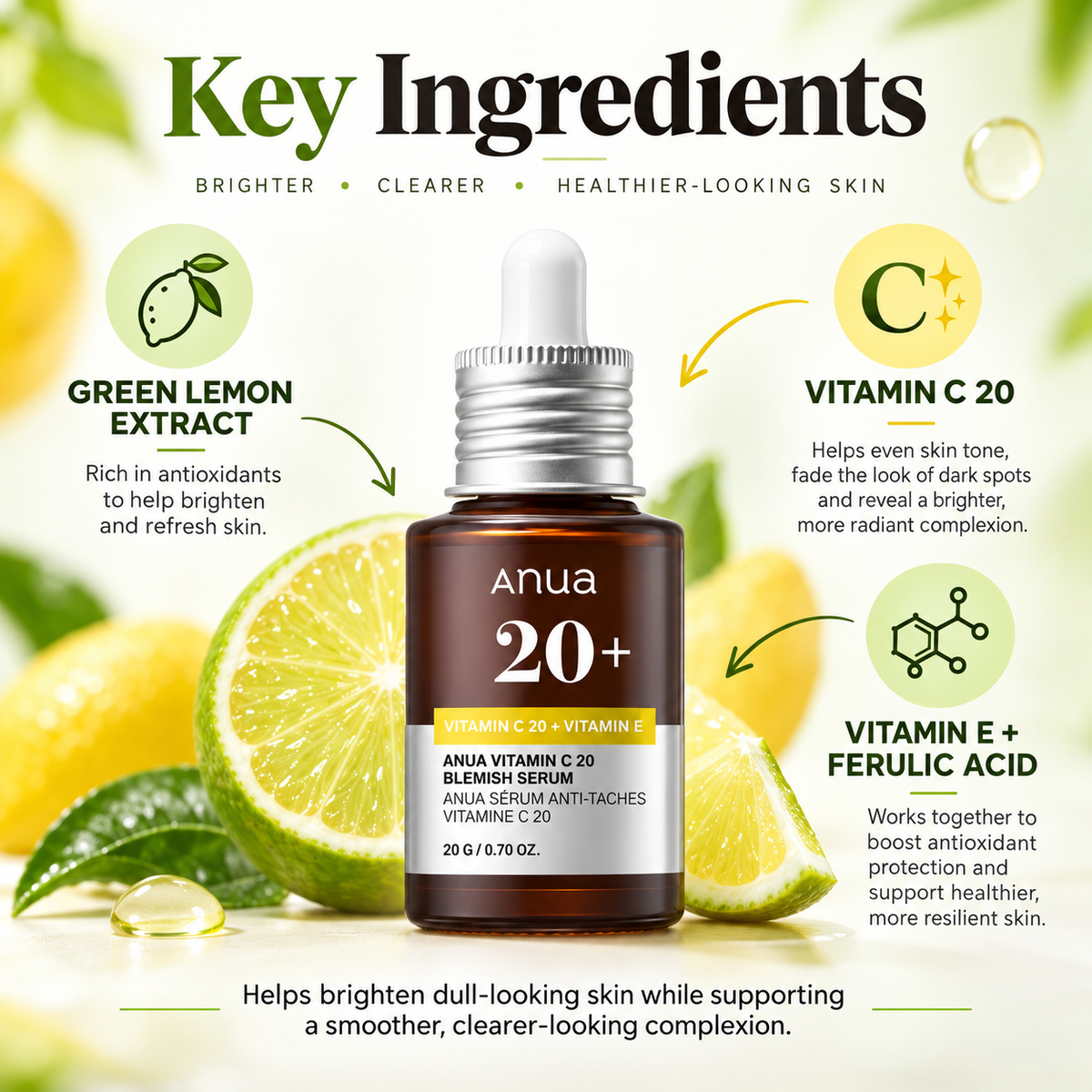 ANUA Green Lemon Vita C Blemish Serum