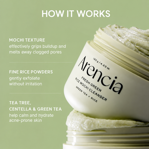Load image 1 in gallery view. ARENCIA Fresh Green Rice Mochi Cleanser